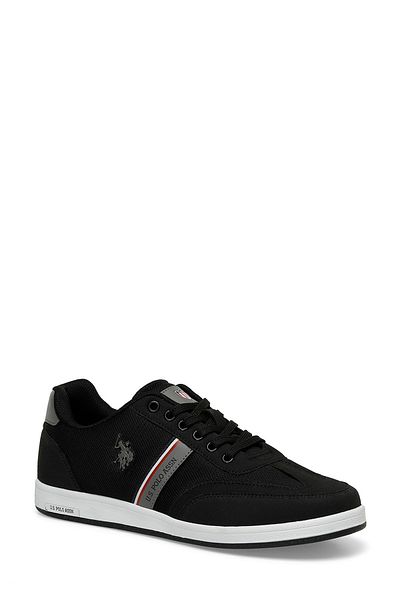 U.S. Polo Assn. حذاء رياضي رجالي أسود من KARES 4FX