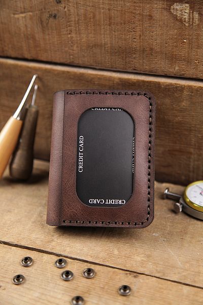New Coast Leather 1900's Мъжки портфейл - естествена кожа, ръчна изработка