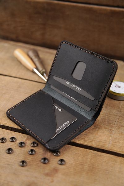 New Coast Leather 1900's Мъжки портфейл - естествена кожа, ръчна изработка