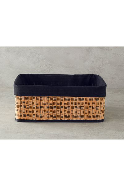English Home Coș cu dungi din bambus natural - 40x30x16 Cm
