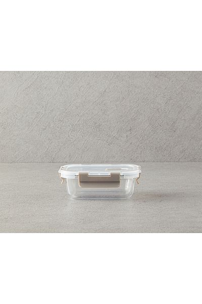 English Home Doria Glass Storage Container Dark Beige