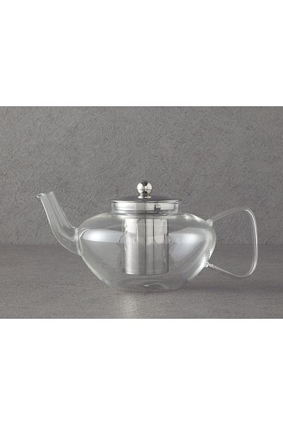 English Home 1 - 1.99 L Corrne Borosilcat Strainer Teapot Transparent Glass