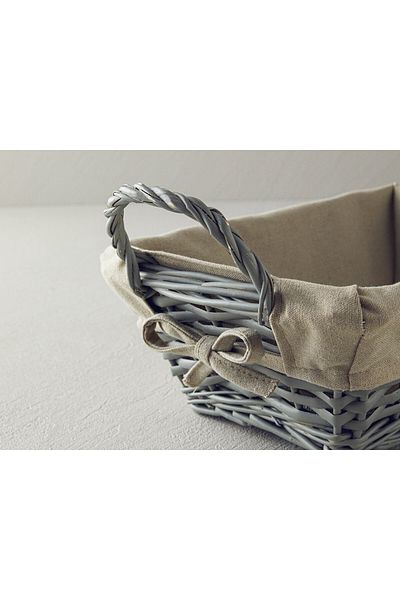 English Home Wicker Checker Bread Basket