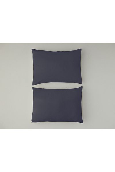 English Home Antracit Micell Bumbac Satin Set de 2 Fete de Perna