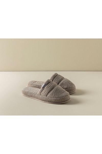 English Home Dark Beige Soft Cotton Bathroom Slippers