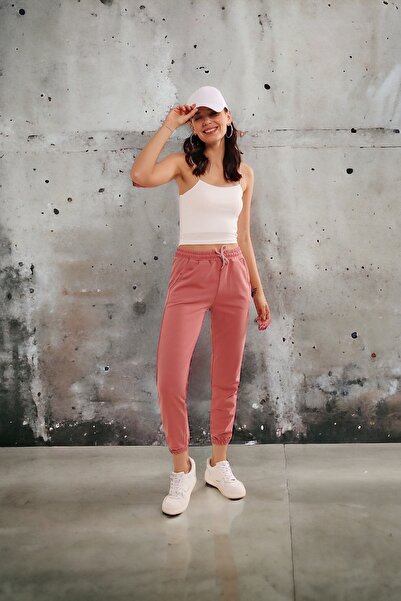 HAKKE Kadın Pudra Cepli Eşofman Altı