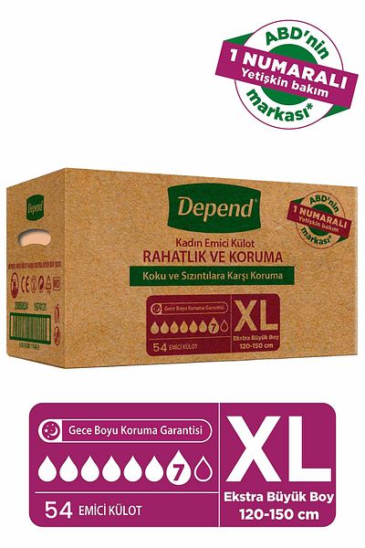 Depend Absorbent Panties Women Extra Large 9 Pieces X 6 Pieces