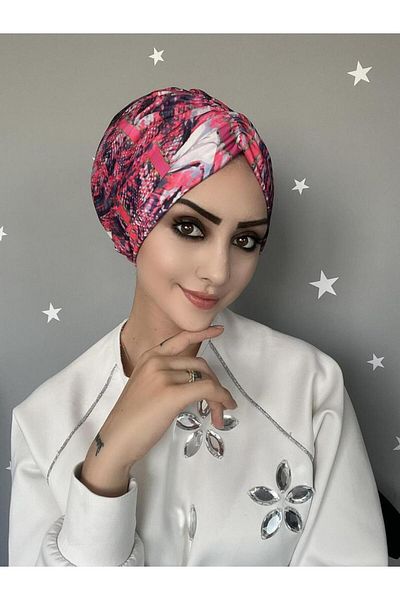 OykumBone B16 Patterned Shirred Έτοιμο καπέλο