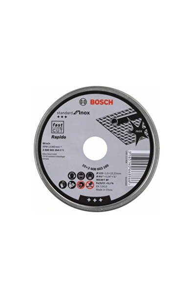 Bosch 115x 1 Mm Sdinox Düz Kesme Diski Rapido Inox 10 Adet