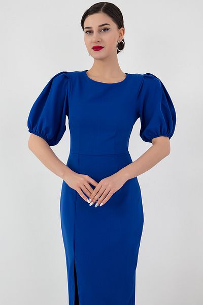 PULLIMM Rochie Atlas cu mâneci cu balon 4317