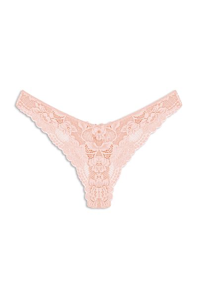HNX 5-Piece Lace High Waist Brazilian Women's Thong Panties