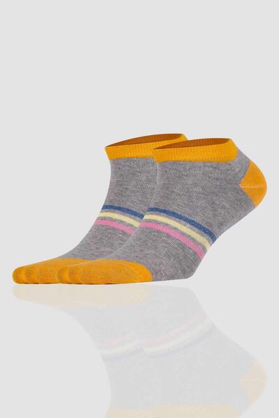 Aytuğ Women's Cotton 5 Pairs Special Boxed Booties Socks 31245