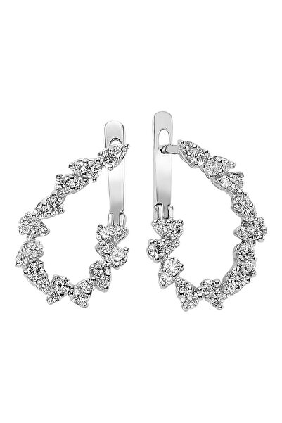 Sirius Pırlanta Pırlanta Taşlı Halka Küpe