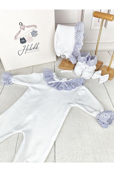 Hobidik طقم بذلة بيبي إكرو ليلك صدفي