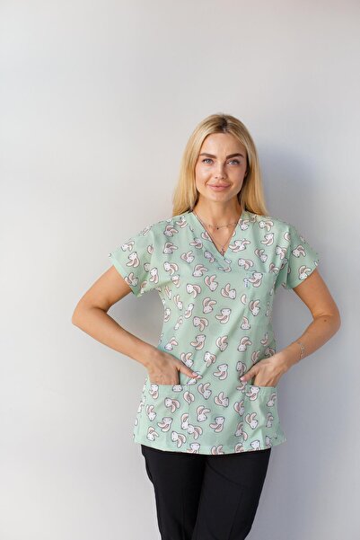 Dr. Mitra Tricou pentru femei din Lycra, cu mâneci liliac, cu model iepure, p...