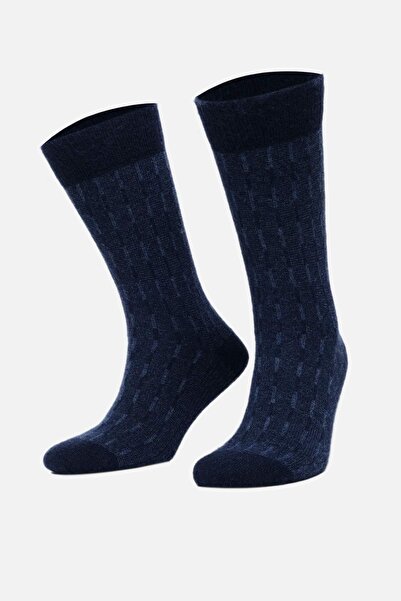 Aytuğ Ανδρικές κάλτσες Lambswool (SWAN WOOL) Μονές κάλτσες Navy Blue Socket A 25096 L