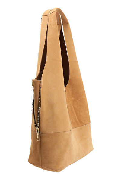 OZ DOROTHY Taba Süet Deri Kadın Omuz Çantası