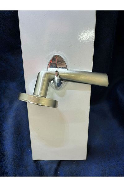 NADİR Steel Door Handle with Satin Rosette Right