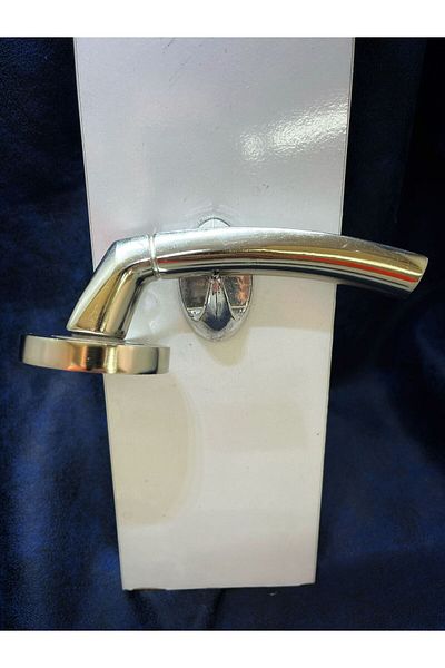 NADİR Steel Door Handle (bathroom - WC) Right with Satin Rosette