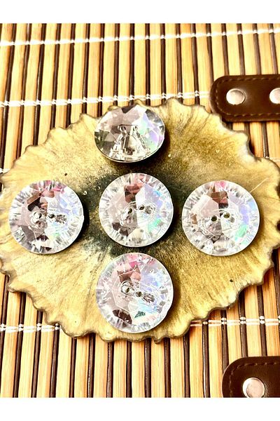 ODDA TASARIM ATÖLYESİ crystal stone round 5-piece button set