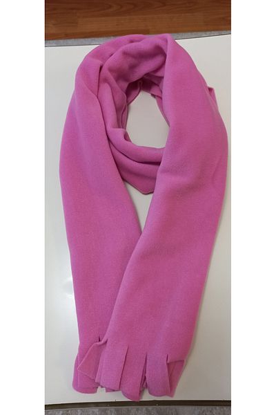 NERGIZ NERGIZ PINK FLEECE SCARF SHAL CASHCOL