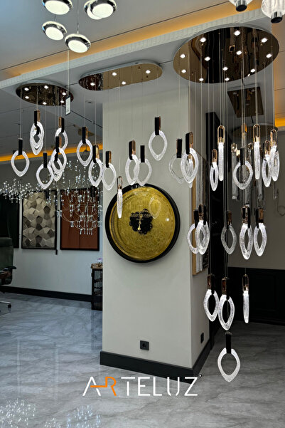 ARTELUZ Luxury Deri Detaylı Model Modern Avize