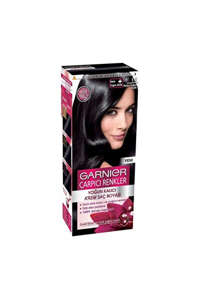 Garnier Garnıer Çarpıcı Renkler Krem Saç Boyası 1.0 Ekstra Yoğun Siyah