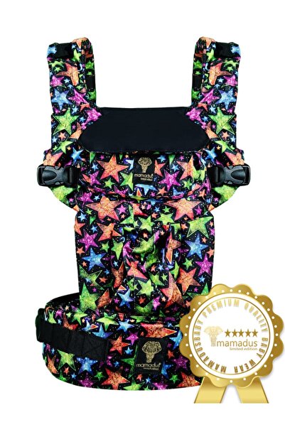 MamadusBaby Plus – Ekstra Dışa Dönük – Ergonomik Kanguru – Yeni Renkli Yıldızlar