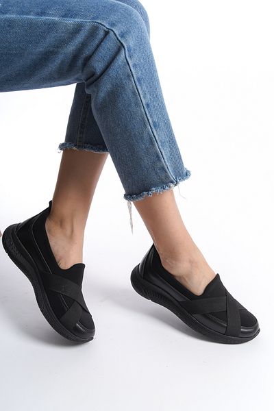 eformoda by emre yılmaz Pantofi clasici de zi cu zi confortabili pentru femei negre Ballet ALD2