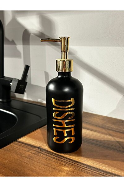 SİHİRLİ AYAKLAR CERAMIC LIQUID SOAP HOLDER WHITE BLACK GREEN GOLD COLOR PRINTED MATTE COLOR