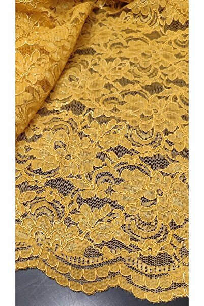 River Fabrics سلك مذهب دانتيل خردل 1.5 متر