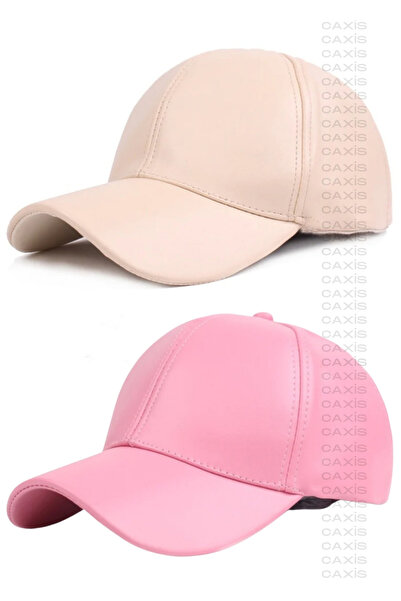 GYES قبعة جلدية للجنسين قابلة للتعديل مكونة من قطعتين مع شريط فيلكرو على الظهر