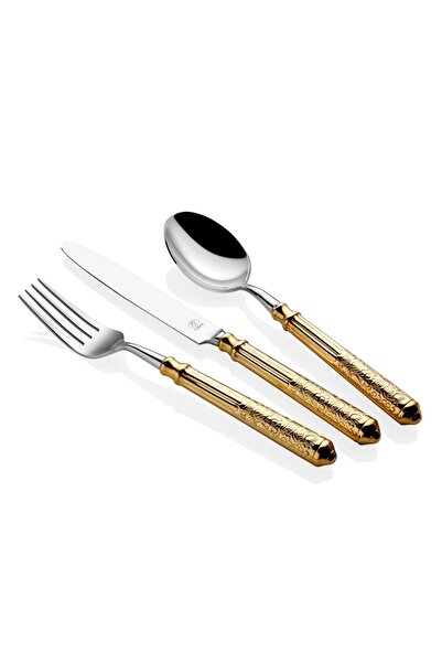 SOLA SWISS San Remo Gold Paslanmaz Çelik 84 Parça Çatal Bıçak Seti