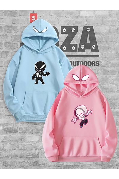Joza Outdoors Комплект от 2 части за жени и мъже, унисекс, Венъм и Гуен, любовник, двойка, комбиниран дизайн
