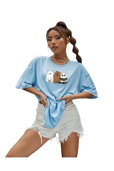 BENROMA 1 tricou este un cadou pentru achiziții de 6 și peste în coș - Tricou unisex oversize cu imprimeu Panda