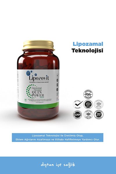 LİPOZOVİT Quinpower Liposomal Glucosamine - Joint and Bone 90 Tablets
