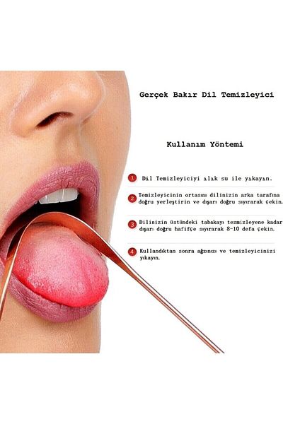 Neler Geldi Neler Copper Tongue Scraper Tongue Cleaner Copper Oral Care Brush Tongue Cleaning Apparatus Tongue Plaque Removal