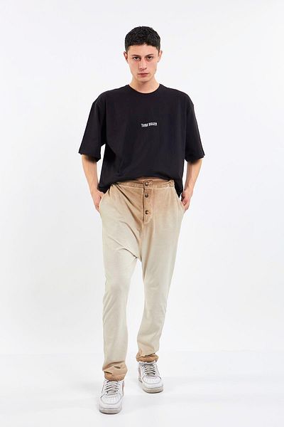 SİYAH FARE TASARIM Black Mouse Design Cappucino Harem Pants / Paulo X