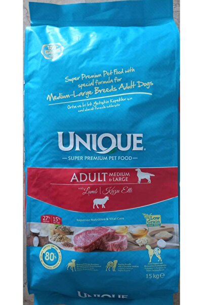 Unique Pet Kuzu Etli Yetişkin Köpek Maması 15 Kg