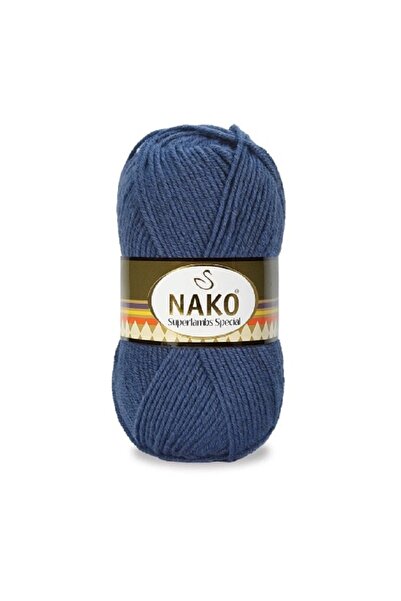NAKO Superlambs 13935 حبل الحياكة الأزرق الطيار - 100 غرام.