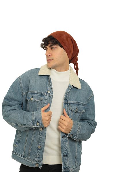 RTD&VLD RTD & VLD Men's Plain Long Knitwear Beret