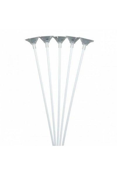 Party Fantasy Balloon Stick and Funnel Quality Plastic 30 Pieces 30 cm