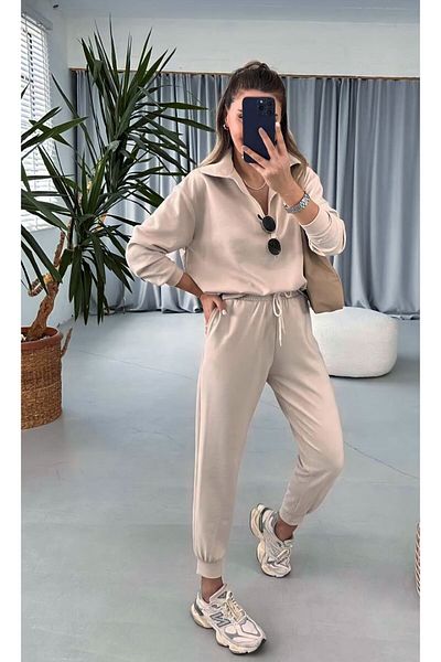Unique Style Modal Fabric Stone Women's Tracksuit Set