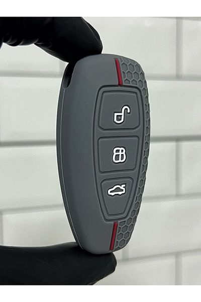 BARKAS ELEKTRONİK Ford Kuga Focus Mondeo Fiesta Silicone Key Case with Honeycomb Pattern