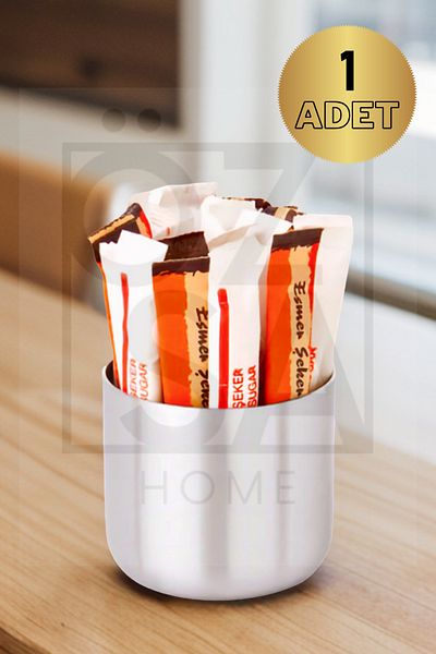 ÖzSa Home Stick Sugar Bowl Cafe Restaurant Diner Stainless Steel Small Sugar Bowl Metal