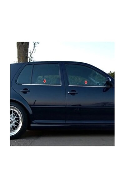CarEste VW GOLF 4 1998-2003 MODELLER ARASI KROM CAM ÇITASI 4 PARÇA PASLANMAZ ...