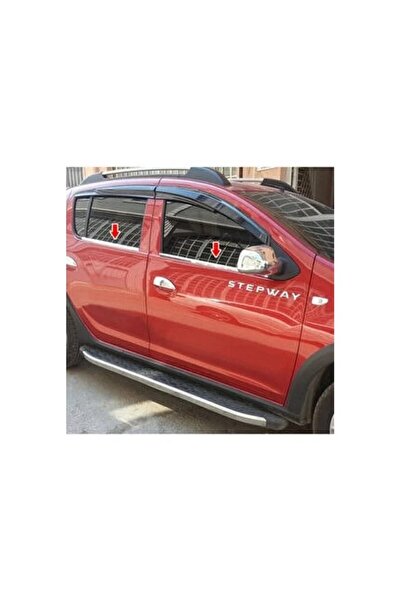 CarEste DACİA SANDERO STEPWAY 2013-2019 MODELLER ARASI KROM CAM ÇITASI 4 PARÇ...