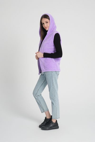 MODA VUSLAT Women's Lilac Short Fleece Vest