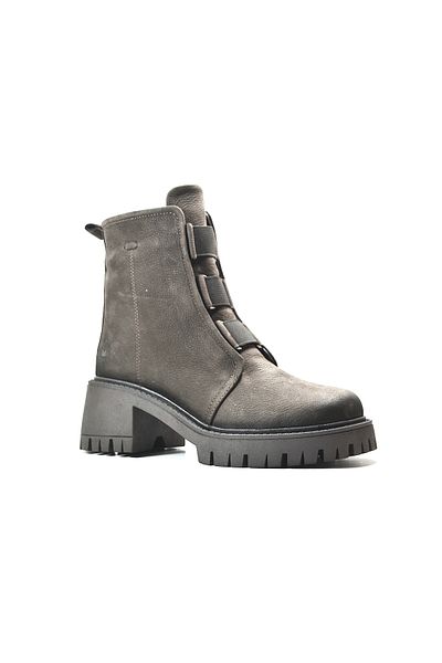Beety 1789 Γνήσιο δέρμα Nubuck Brown με φερμουάρ Casual γυναικείες μπότες