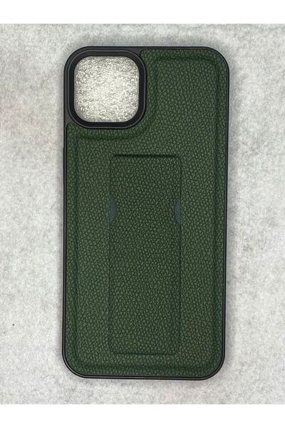 Apple Iphone 14 Standlı Deri Kılıf